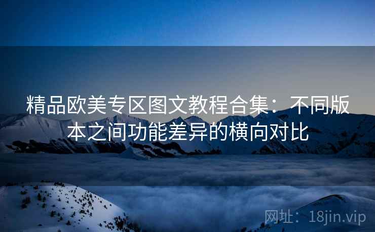 精品欧美专区图文教程合集：不同版本之间功能差异的横向对比