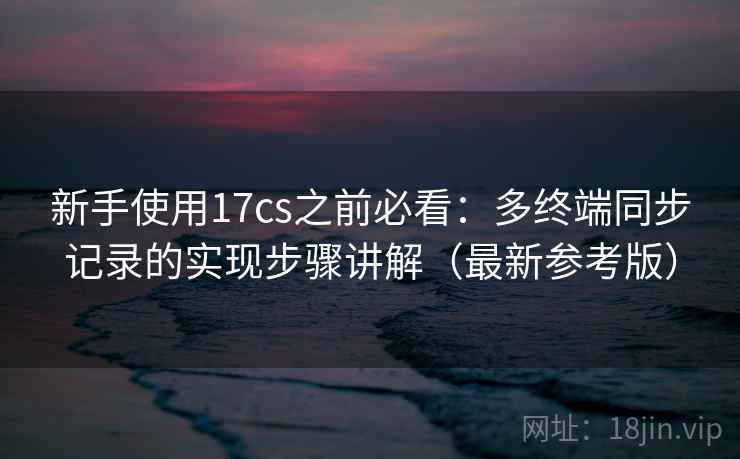 新手使用17cs之前必看:多终端同步记录的实现步骤讲解(最新参考版)