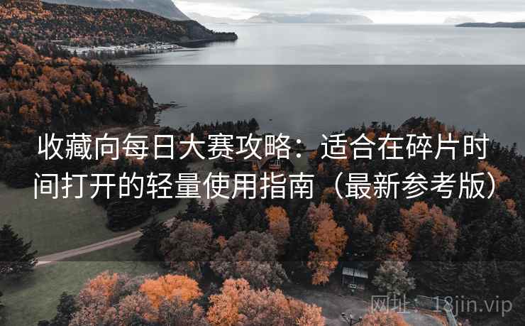收藏向每日大赛攻略：适合在碎片时间打开的轻量使用指南（最新参考版）