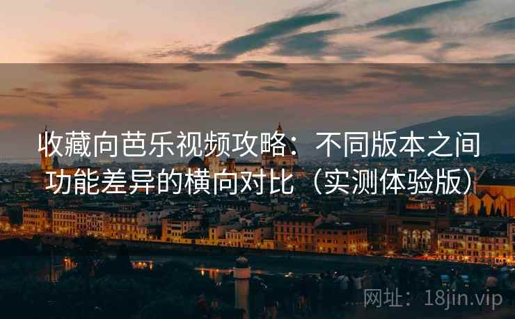 收藏向芭乐视频攻略：不同版本之间功能差异的横向对比（实测体验版）