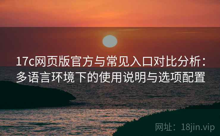 17c网页版官方与常见入口对比分析：多语言环境下的使用说明与选项配置