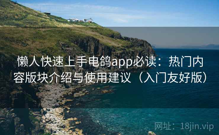 懒人快速上手电鸽app必读：热门内容版块介绍与使用建议（入门友好版）